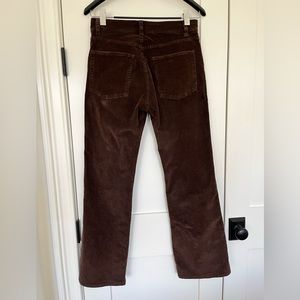 Nili Lotan cotton-blend corduroy bootcut pants, chocolate brown, size 4